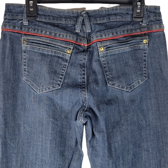 FYLO Vintage Boot Cut Jeans with Red Accent Trim Size 8 - Picture 4 of 8